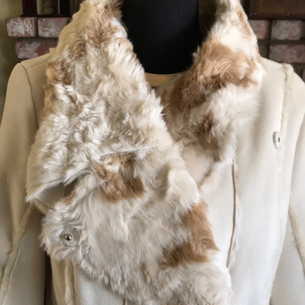 Midnight Velvet Goldie Suede & Faux Fur Coat - Picture 2 of 8